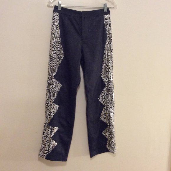 Kim Shui Pants - NWT Kim Shui Denim and Sequin Pants